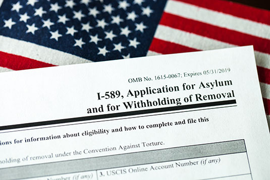 I-589 application form